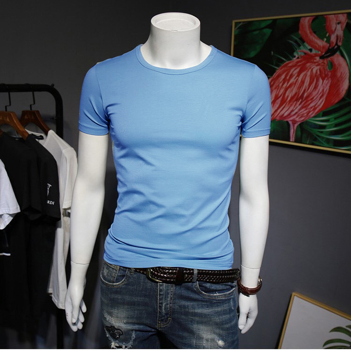 Áo Thun Nam Trơn Cổ Trờn Style Hàn Quốc
