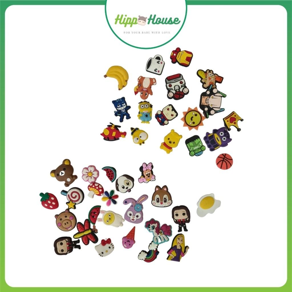 Nút Cài Dép Sticker Jibbit Charm Gắn Dép Nhiều Mẫu Hippo House