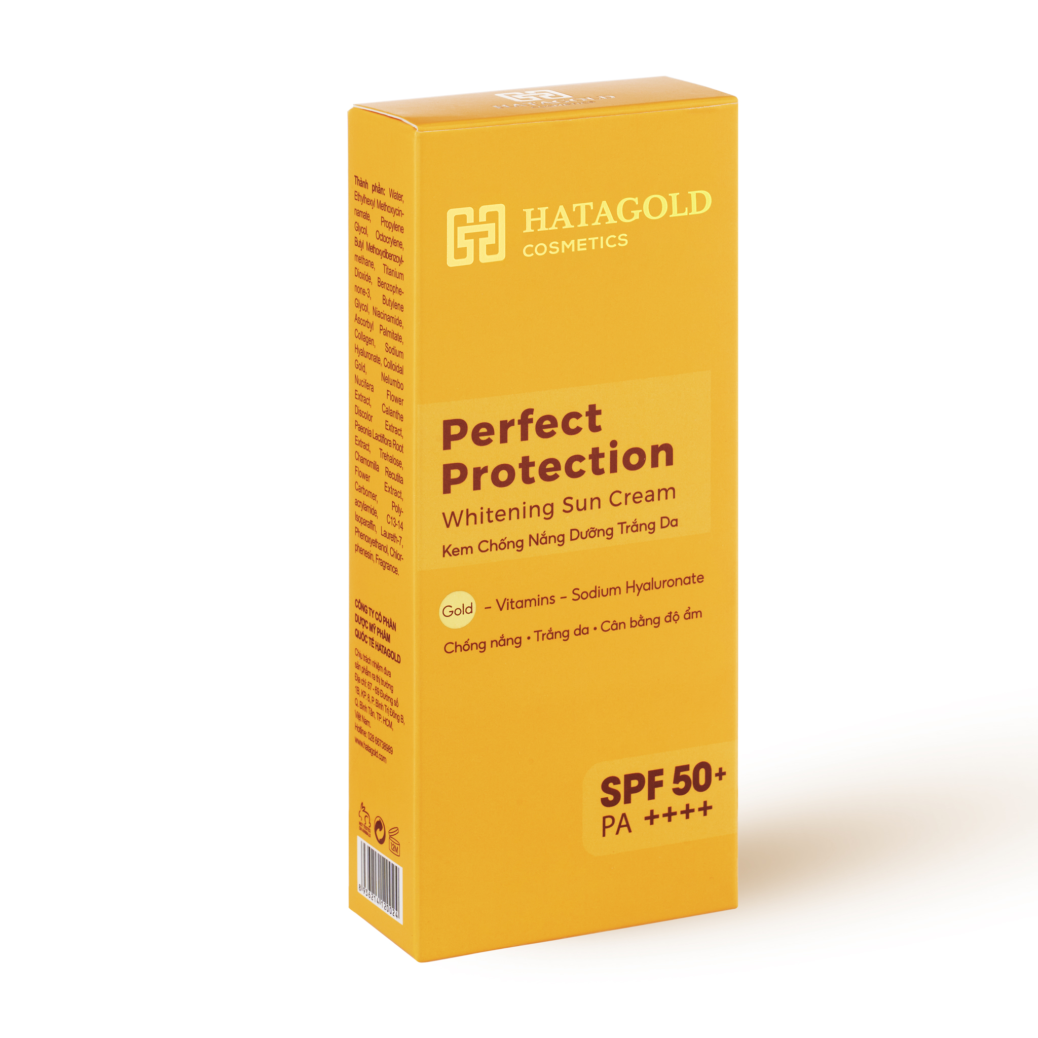 HATAGOLD | Kem Chống Nắng Cúc La Mã SPF50+ - Perfect Protection Whitening Sun Cream SPF 50+ PA++++ - KL:60g