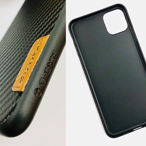 Ốp lưng cho iPhone 11 Pro Max hiệu G-Case Dark Leather Carbon mỏng 1 mm - Hàng nhập khẩu