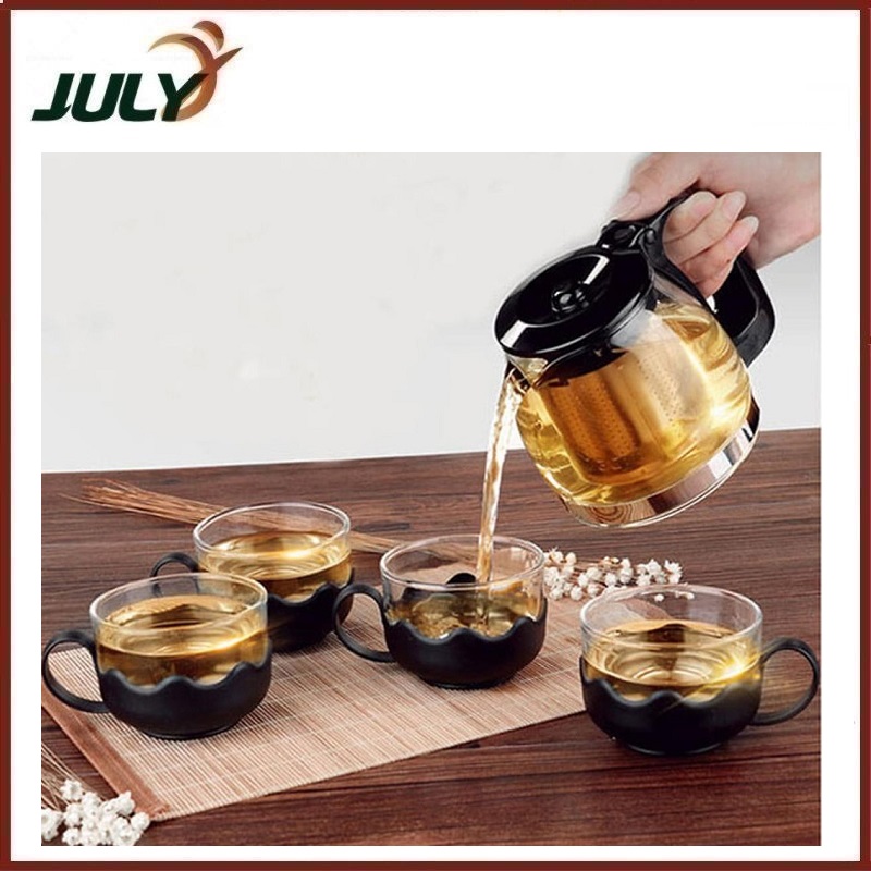 BÌNH LỌC TRÀ KÈM 4 LY THỦY TINH KÈM HỘP - JL