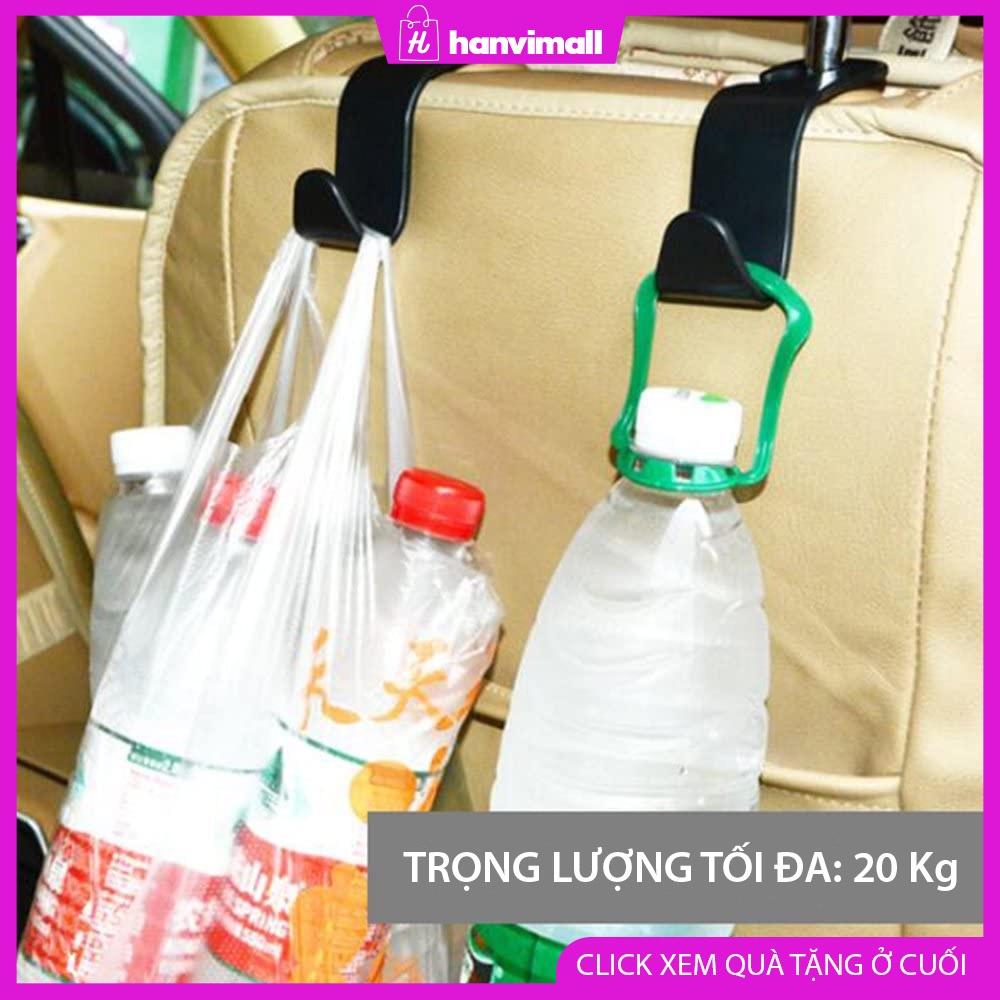 Bộ 2 móc chữ S treo đồ sau ghế ô tô treo được nhiều đồ tiện lợi Tải trọng 20kg