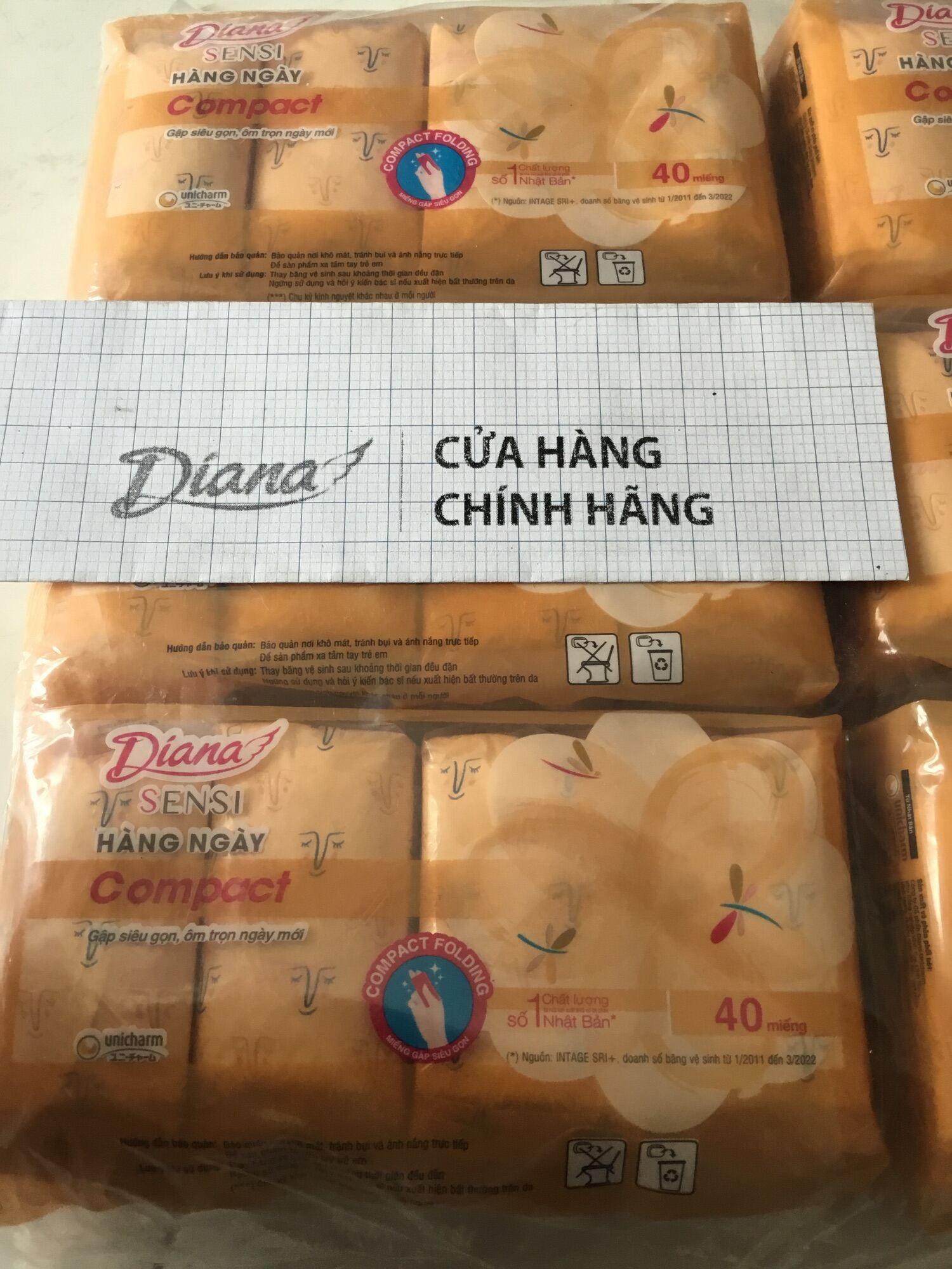 Combo 3 Gói Diana Sensi Hàng Ngày Compact 40 Miếng Không Cánh- HSD luôn mới