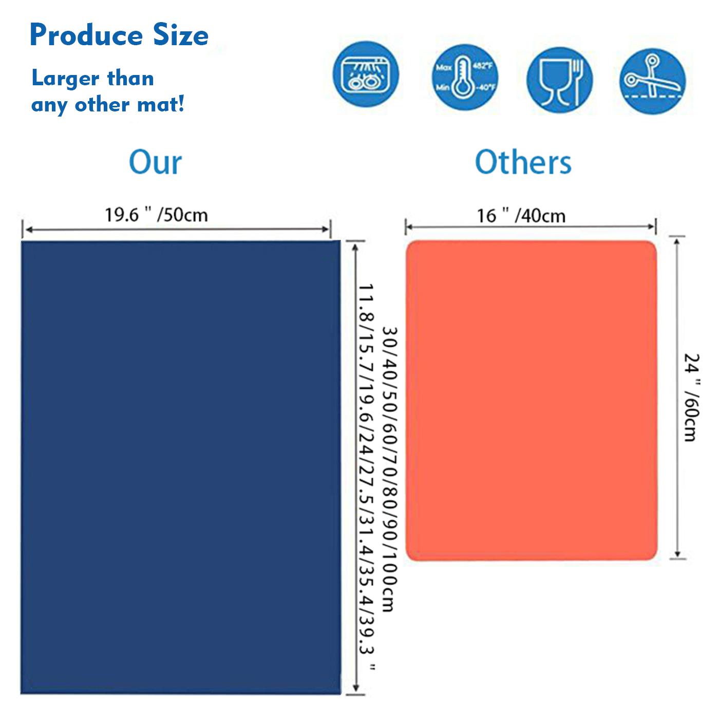 Silicone Mat Lớn Placemat Vincy Bàn Thảm Chống Nóng Chống Trơn Trượt Nhà Bếp Dã Ngoại Ăn Món Ăn Thảm Lật Số Để Bàn Bảo Vệ ESD miếng Lót