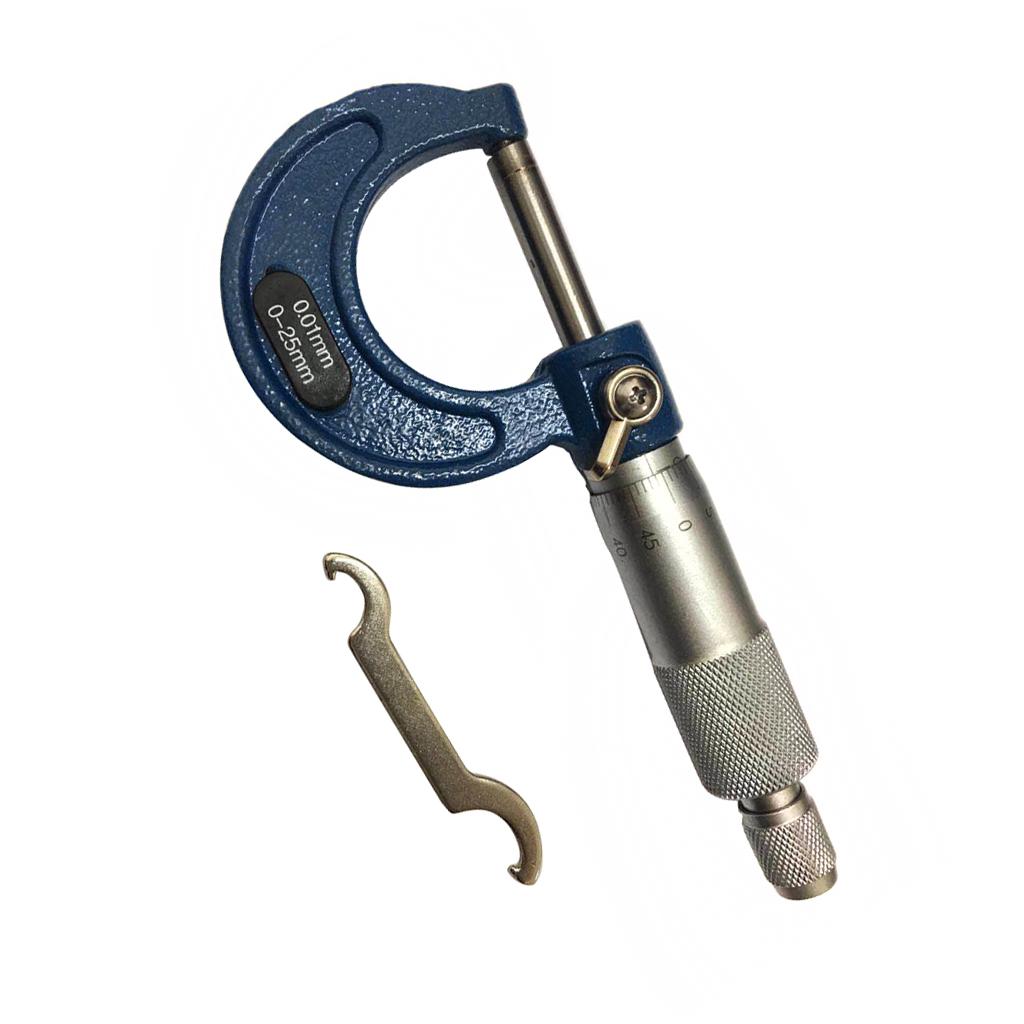 Máy đo Micromet Bên Ngoài Máy đo Công Cụ đo Lường Vernier 0-25mm