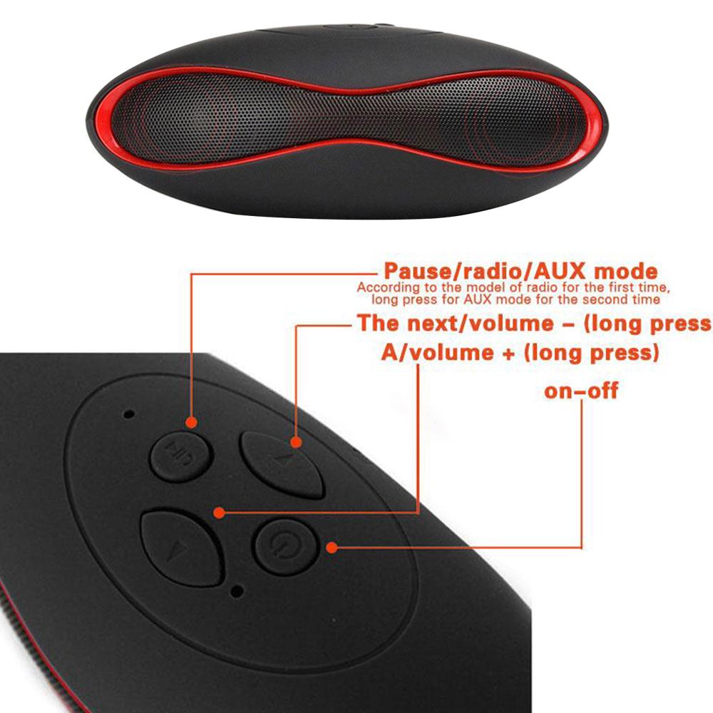 Loa Bluetooth Không Dây Di Động Tiểu Thuyết Loa Mini Nghe Nhạc Cột Âm Thanh Soundbar Đài Phát Thanh Hỗ Trợ Thẻ TF Vitog YYK Color: Red