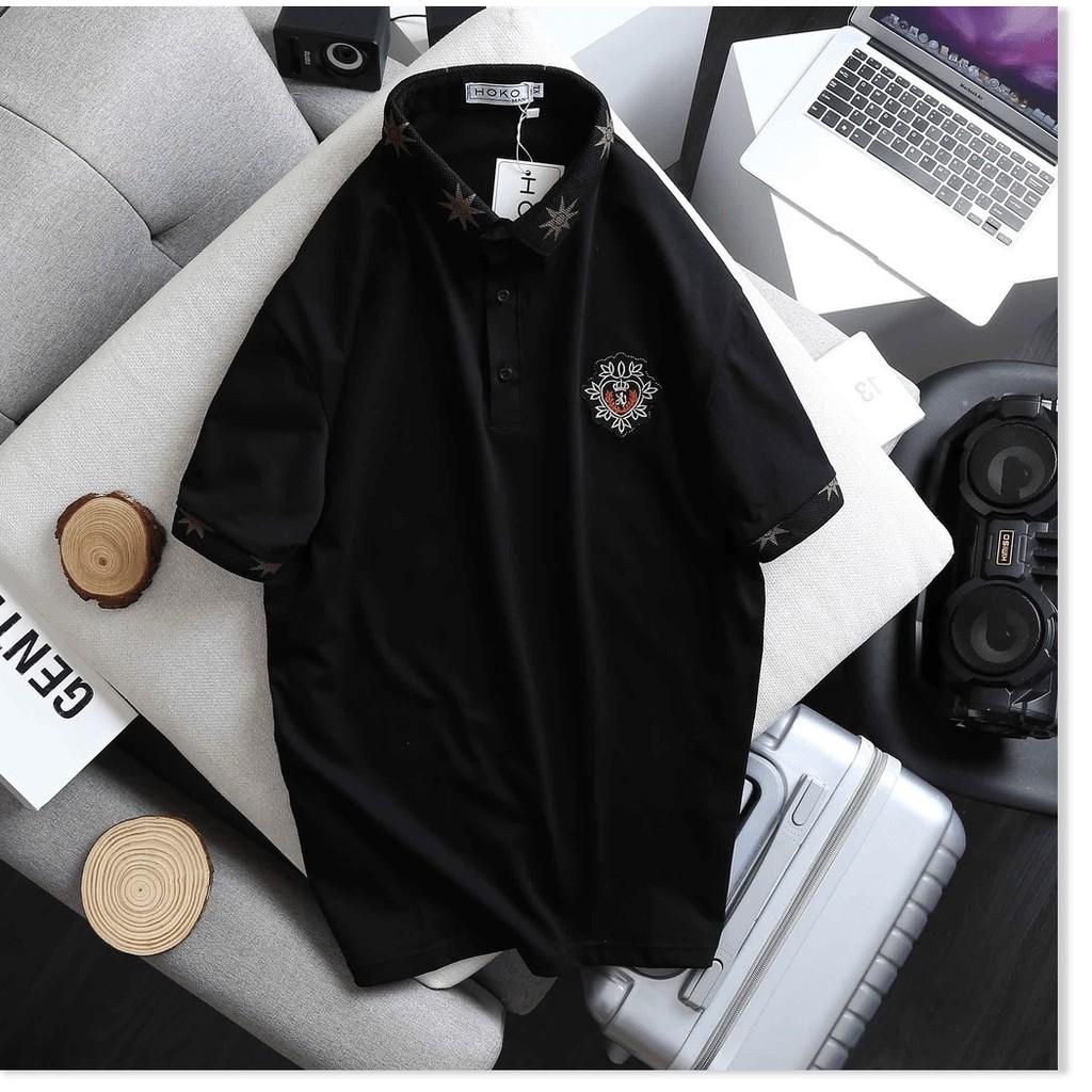 ÁO THUN CỔ TRỤ,2 MÀU SIÊU NGẦU,HỌA TIẾT ĐƠN GIẢN NHƯNG KHÔNG KÉM PHẦN SANG TRỌNG KHÁNH AN FASHION