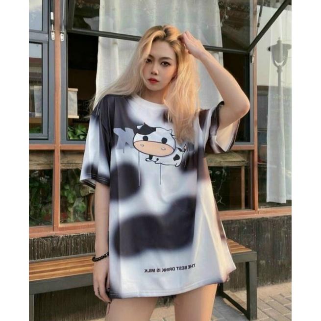 Áo thun bò sữa cotton form rộng