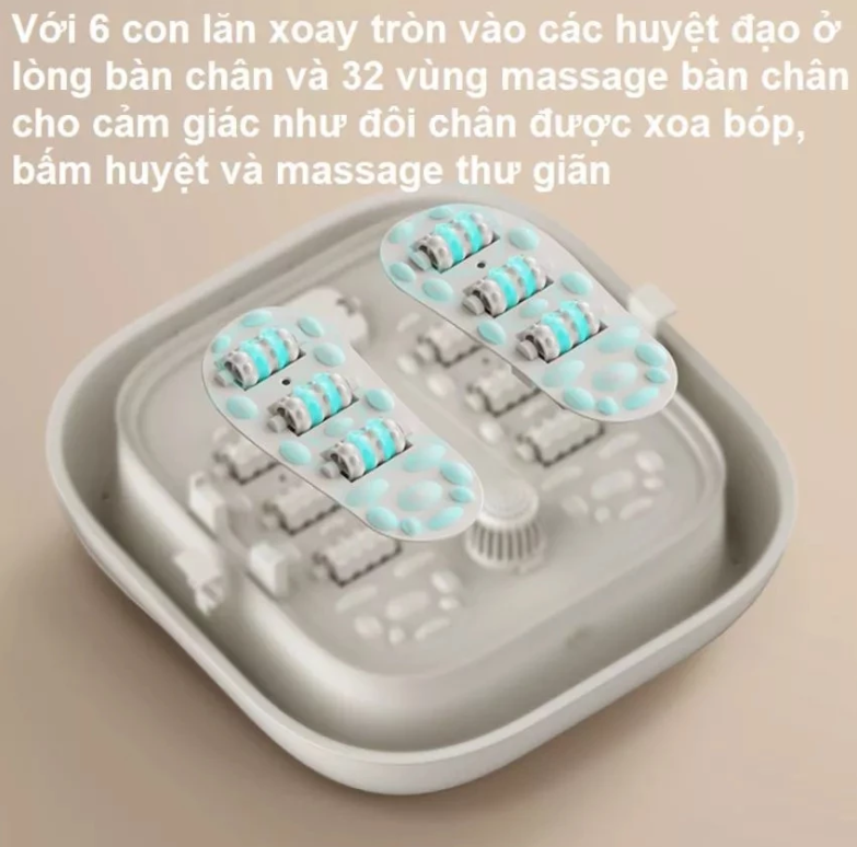 Bồn Ngâm Chân Massage Philips PPM6502 - Massage Thủy Lực - 3 Mức Nhiệt - Hàng chính hãng