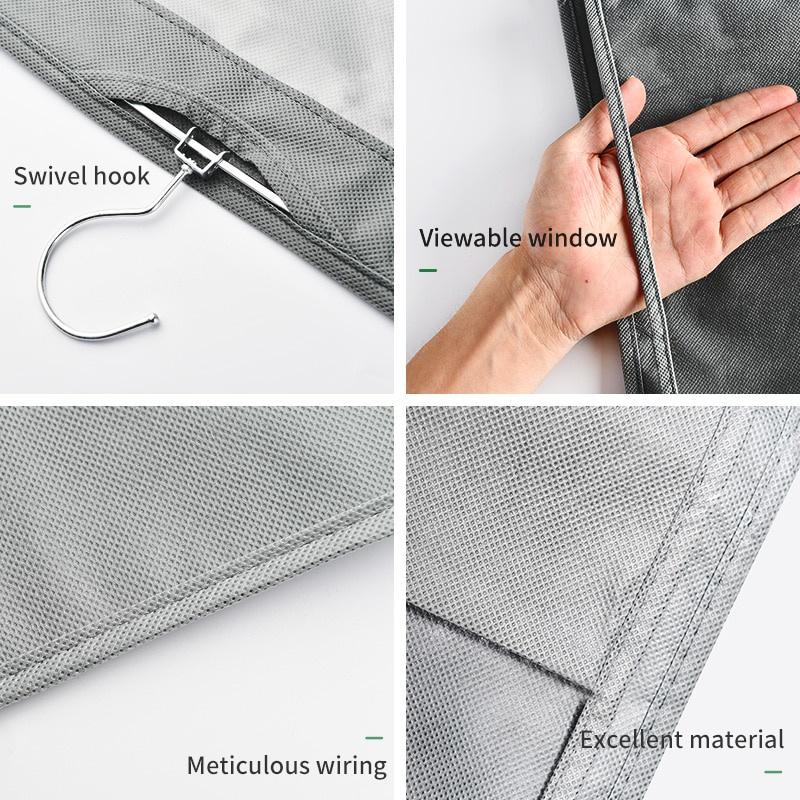 6 Pocket Hanging Handbag Organizer for Wardrobe Closet Transparent Storage Bag Door Wall Clear Sundry Shoe Bag with Hanger