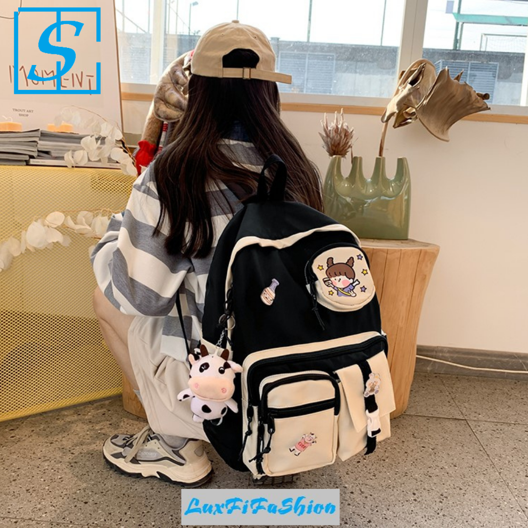 Cặp học sinh nữ cấp 2, cấp 1, balo cute, nhỏ nhắn MÃ : LFFSB04