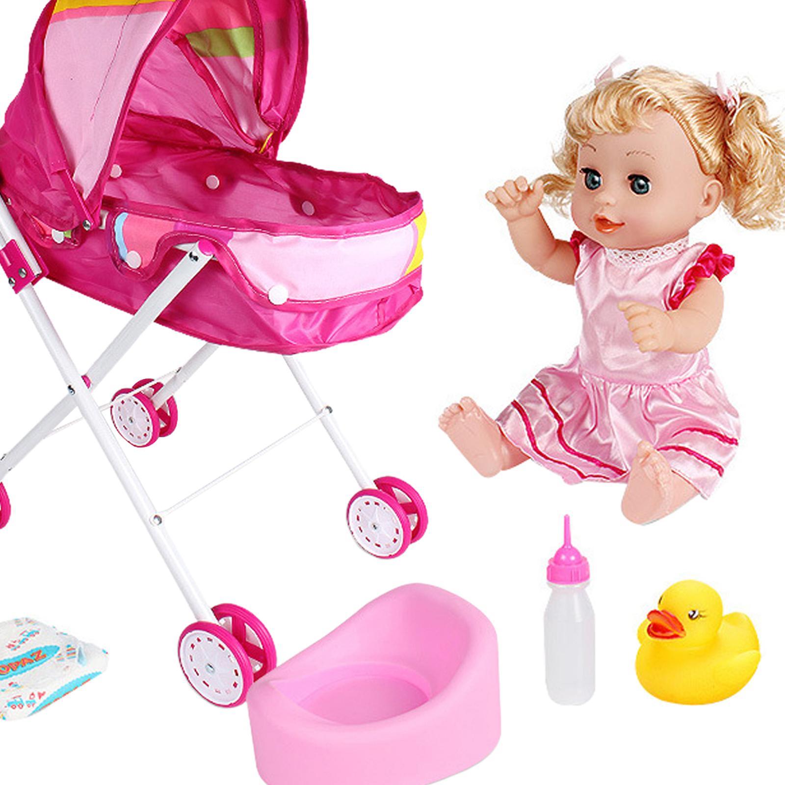 Baby Girl Doll Doll Carrier Kids Pretend Play Toy BJD Doll Dollhouse Decor