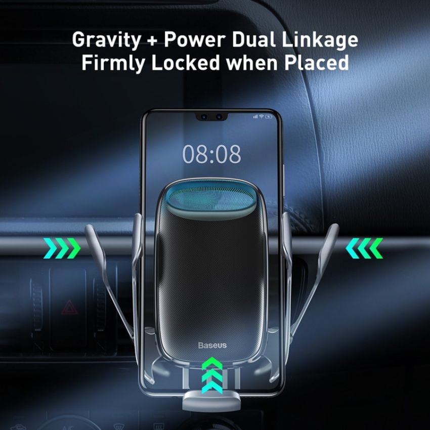 Giá đỡ điện thoại ô tô Baseus Milky Way Electric Bracker wireless Charger 15w - Hàng chính hãng