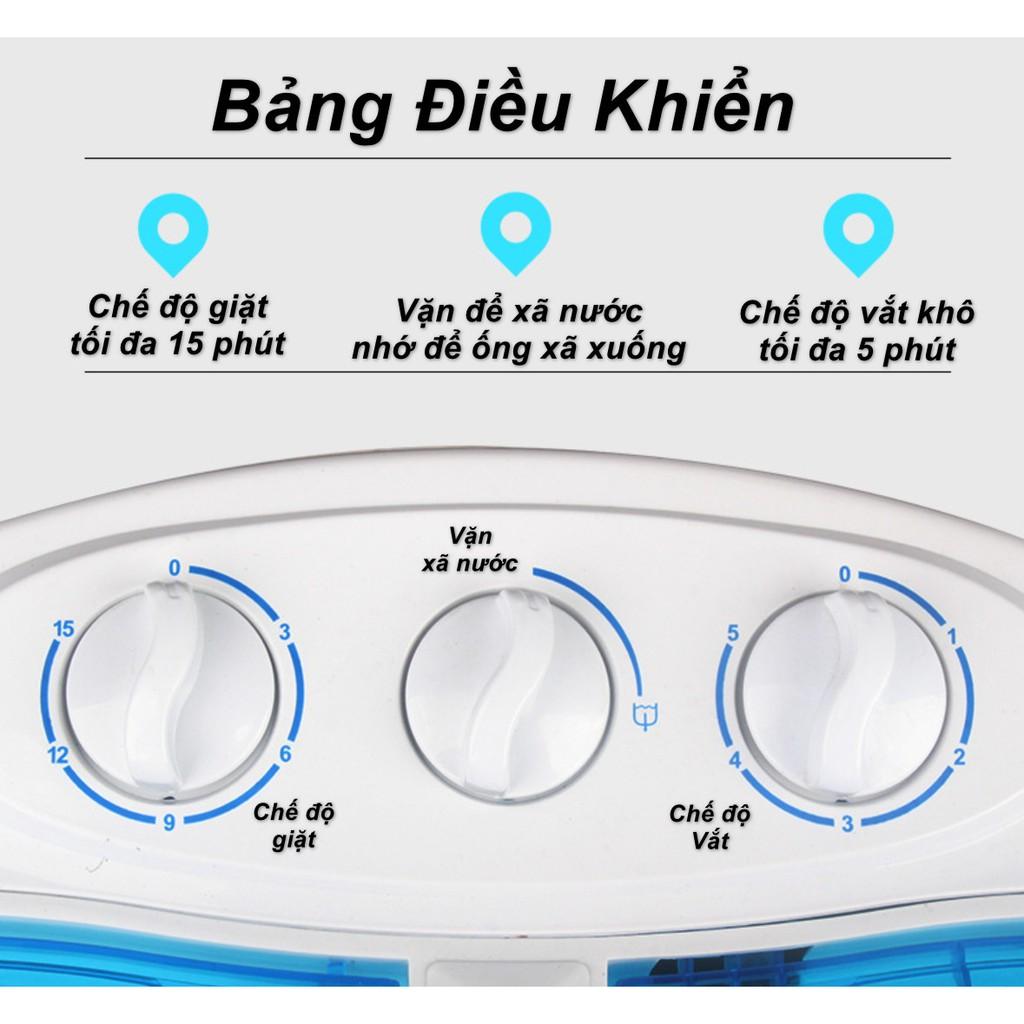 Máy Giặt mini 2 Lồng giặt 4,5kg có chức năng vắt khô (Phiên bản nâng cấp vắt khô hơn) - AsiaMart88