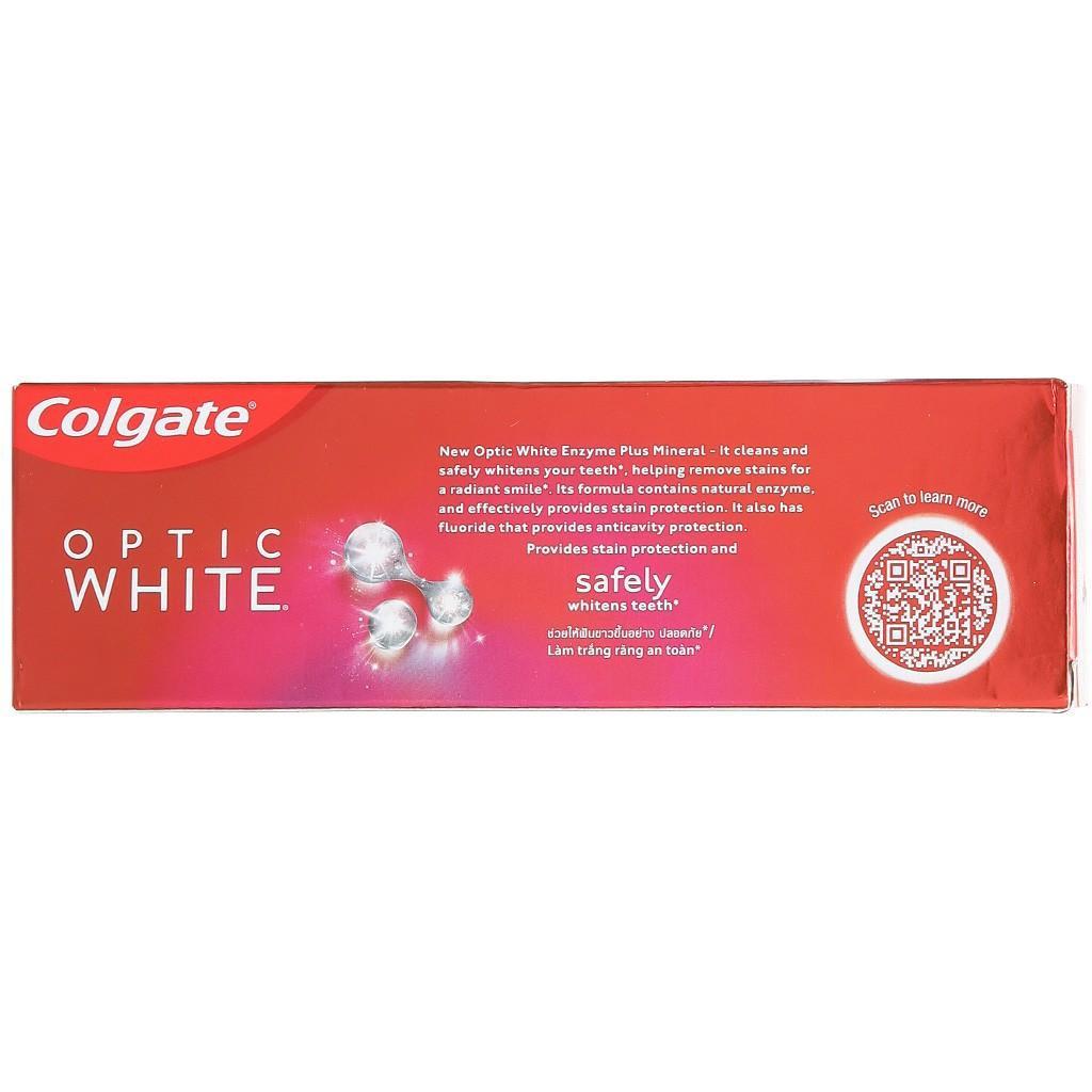 Combo 2 Tuýp Kem Đánh Răng Colgate Optic White từ Enzyme Tự Nhiên Túyp 80g X2