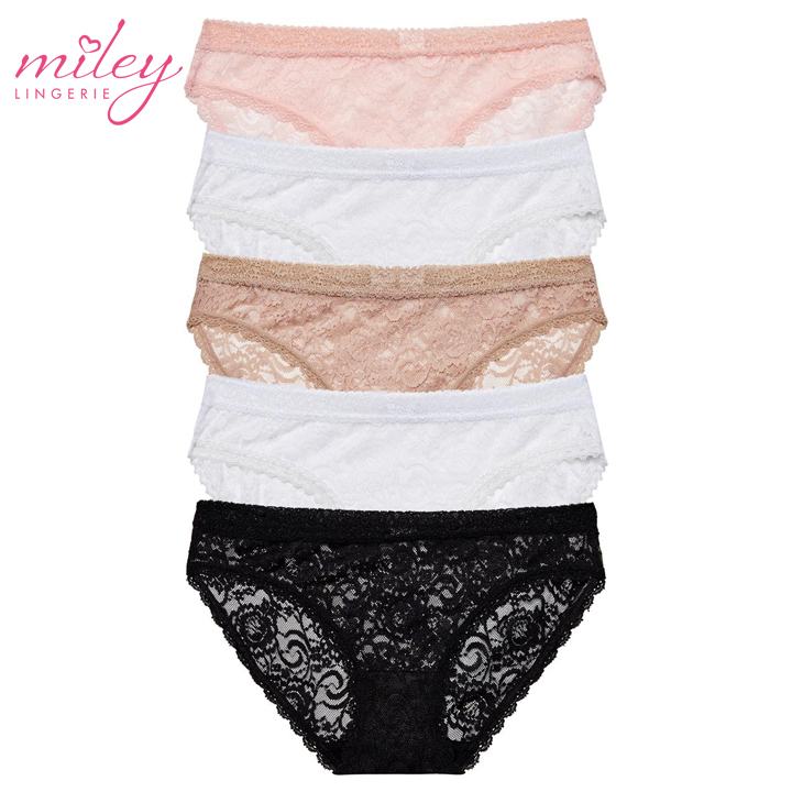 Hộp Quà Combo 5 Quần Lót Nữ Ren Hoa Elegant Miley Lingerie FLS-03 