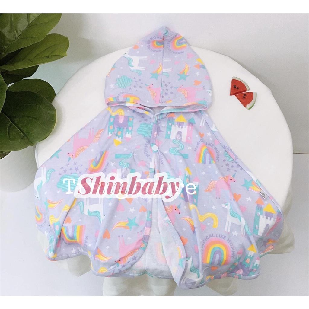 Áo choàng cánh dơi chống nắng, che gió cho bé nhiều hoạ tiết dễ thương chất vải thun cotton mềm mát (3-15kg