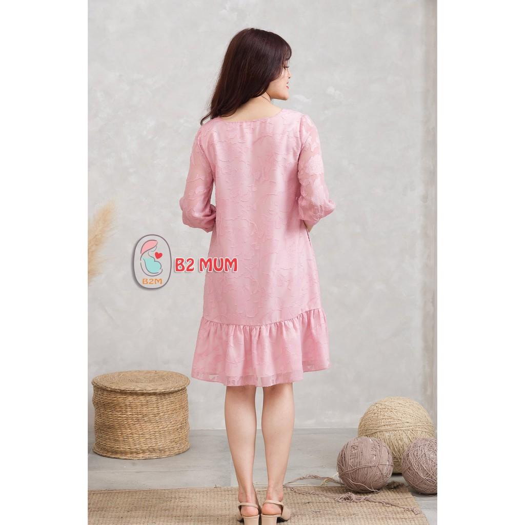 V229 Váy đuôi cá hồng nơ đen