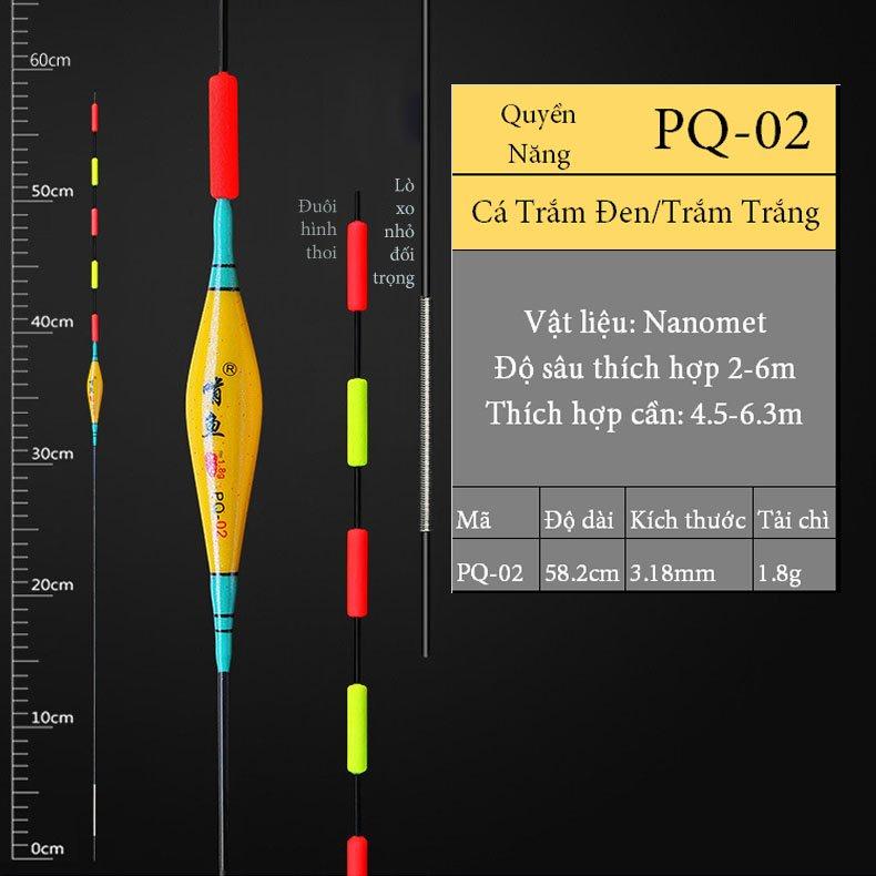 Phao hố đấu Quyền năng, phao câu đơn câu đài nhạy cá, chất liệu nanomet mã PQ