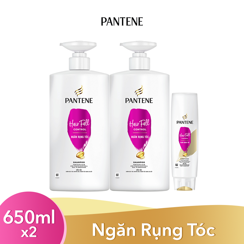 Bộ Dầu gội Pantene Phục Hồi Hư Tổn 650ML &amp; Kem xả 3 phút diệu kỳ 150ML