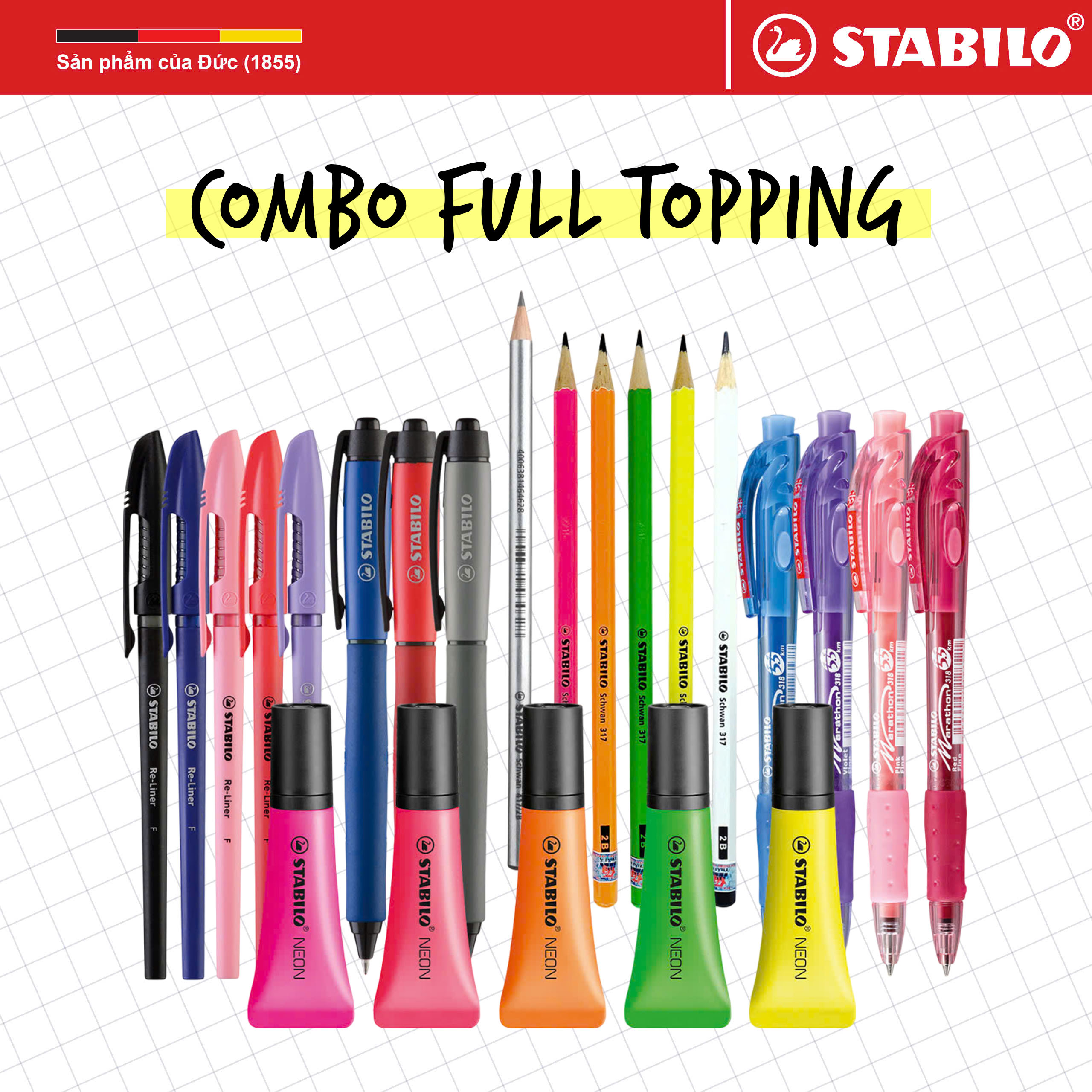 [GIÁ SỐC 199K] Combo TÙM LUM 11 món sản phẩm STABILO