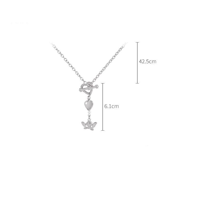 Dây chuyền thiên thần,móc khóa trái tim, DMA013
