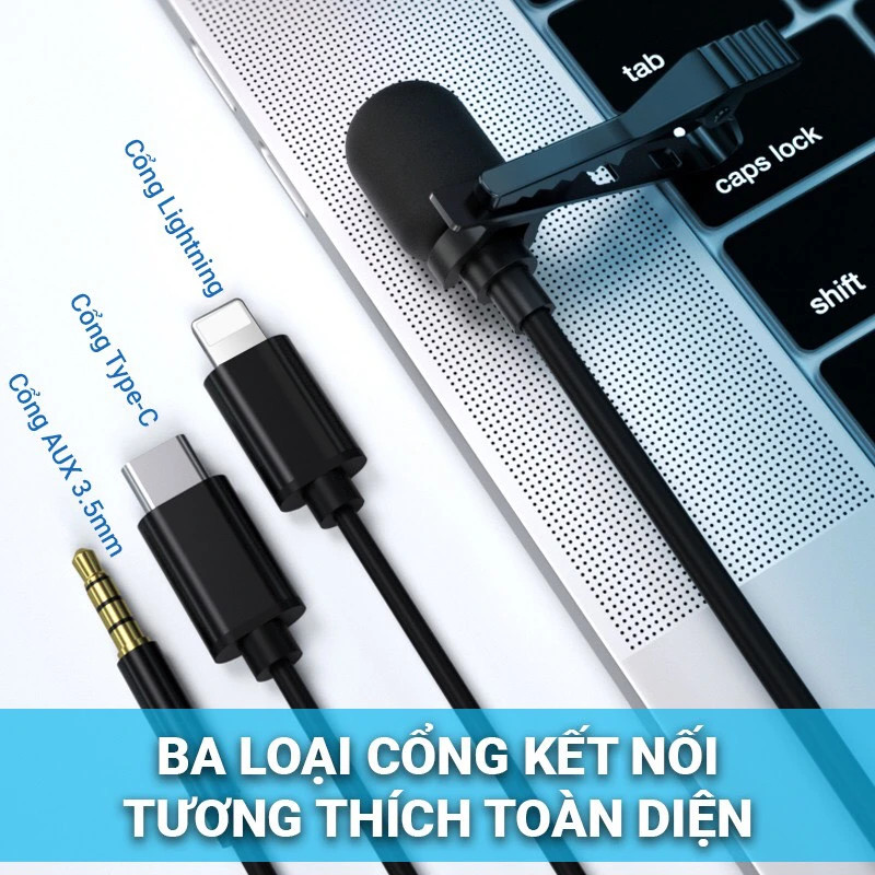 Micro thu âm cài áo chống ồn cho tất cả các dòng điện thoại C1 C2 C3 Micro cài áo là loại micro nhỏ gọn, được thiết kế để bạn có thể kẹp vào áo, cổ áo, cà vạt thích hợp làm youtuber tiktoker, trợ giảng, quay vlog