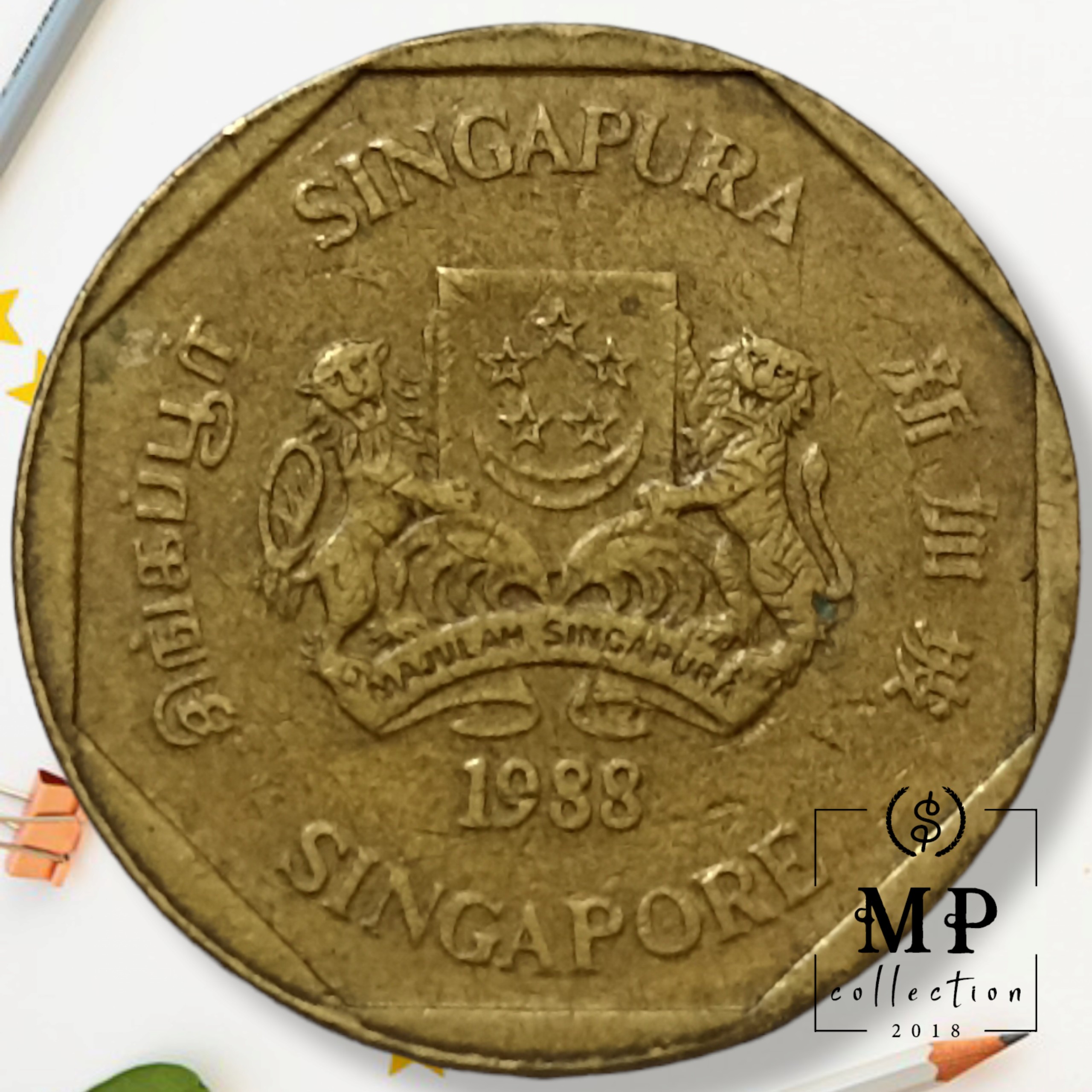 Đồng xu Singapore 1 dollar 1987-2013