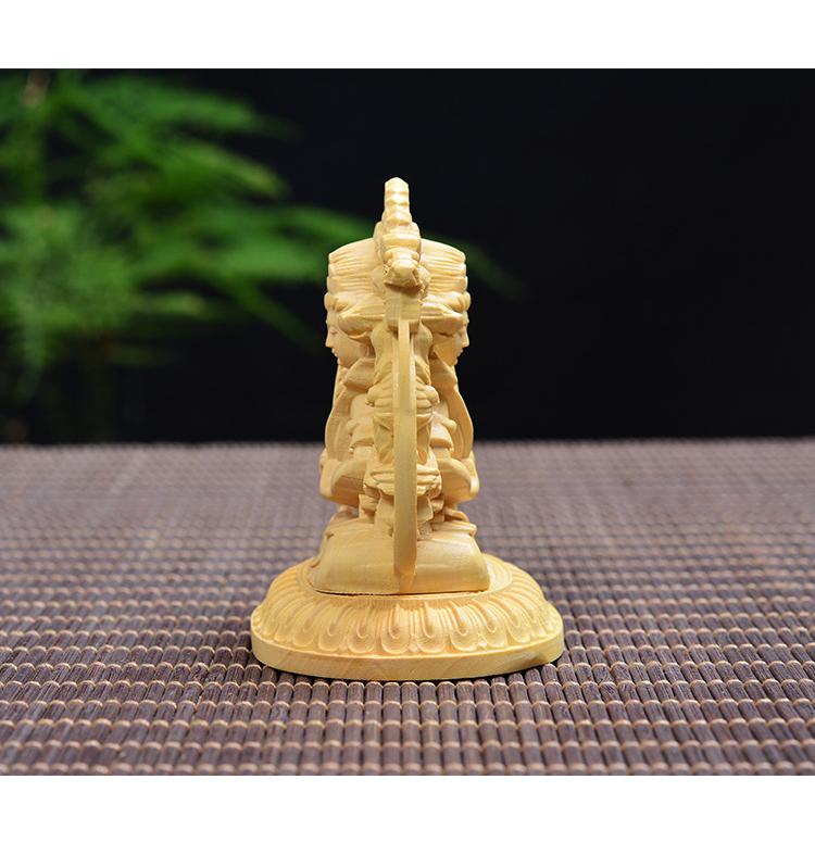 Tượng để xe ô tô phật Bất Động Minh Vương bằng gỗ Hoàng Dương V183