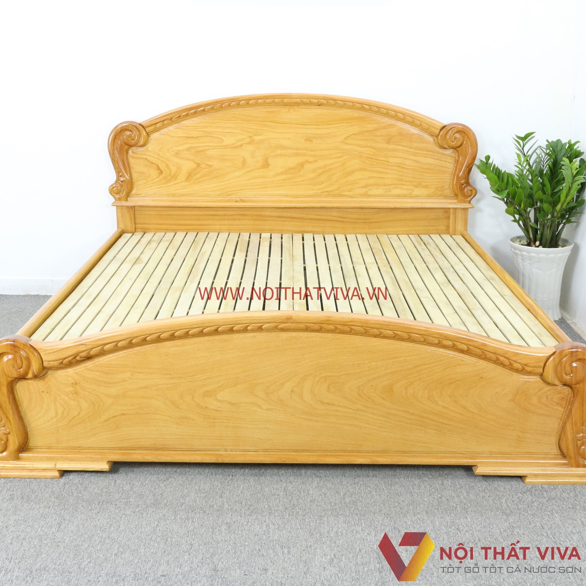 Giường Ngủ Gỗ Gõ Đỏ Đầu Vòm Cao Cấp Hiện Đại