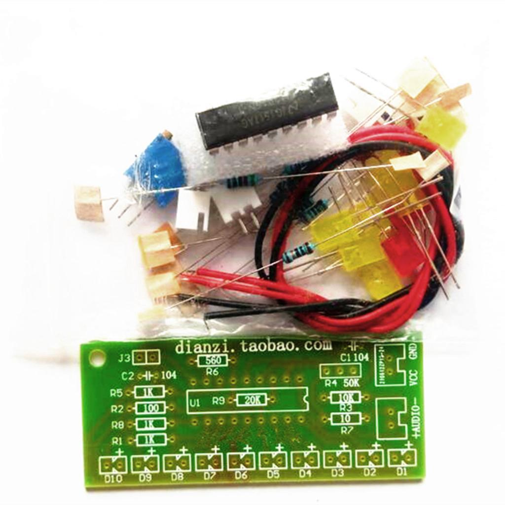 Audio Level Indicator Kit LM3915 DIY Module DC9V-12V 10 Segment DC9V-12V