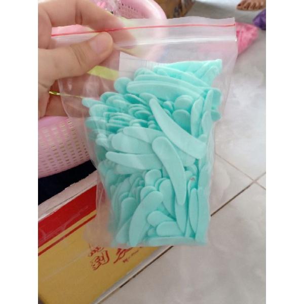Combo 50 muỗng múc kem face_màu xanh