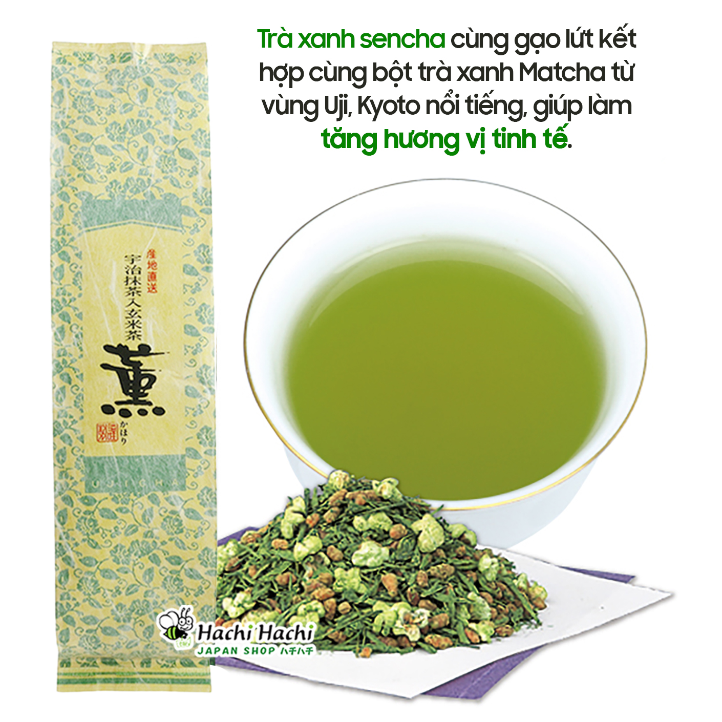 Trà gạo lứt Matcha Uji 200g