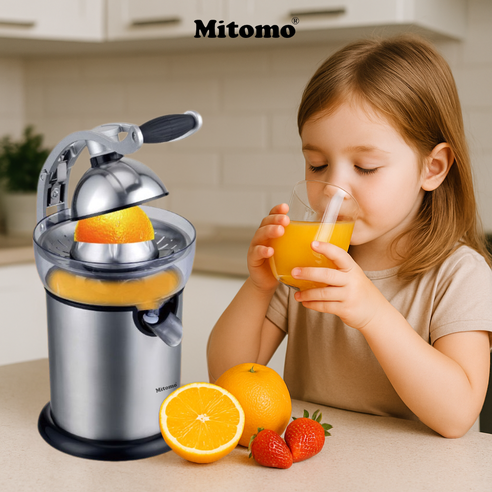 Máy Vắt Cam Tự Động Mitomo KJ1043 Đời Mới – Vận Hành Siêu Êm, An Toàn, Dễ Vệ Sinh Bảo Hành 3 Năm hàng chính hãng