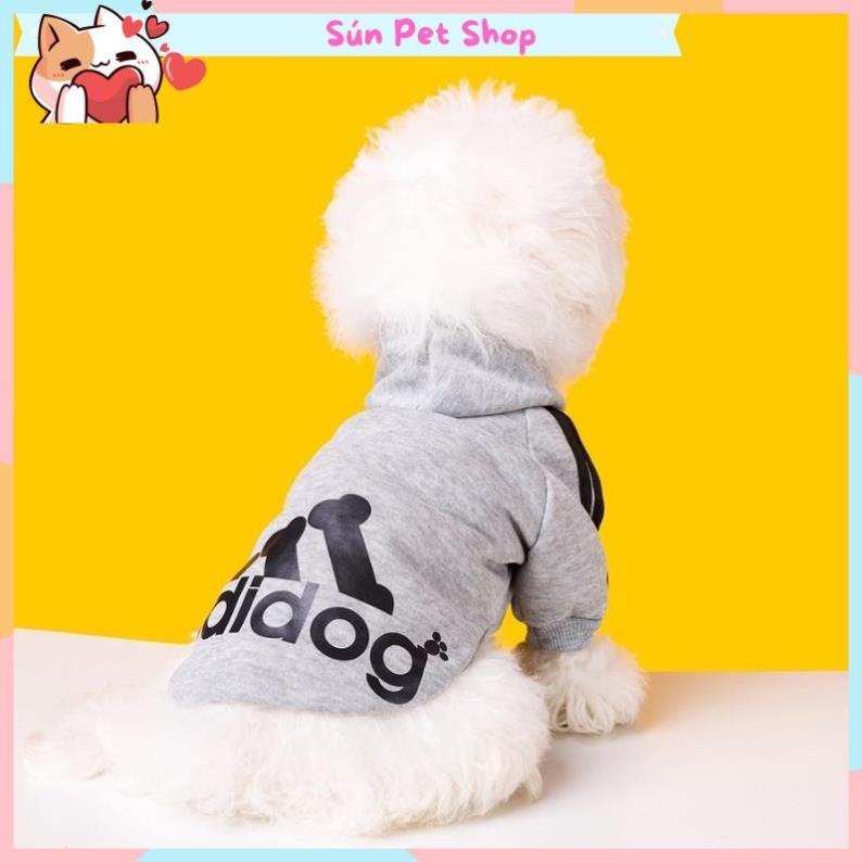 Áo nỉ Hoodie Adidog cho thú cưng, áo mùa đông cho chó mèo