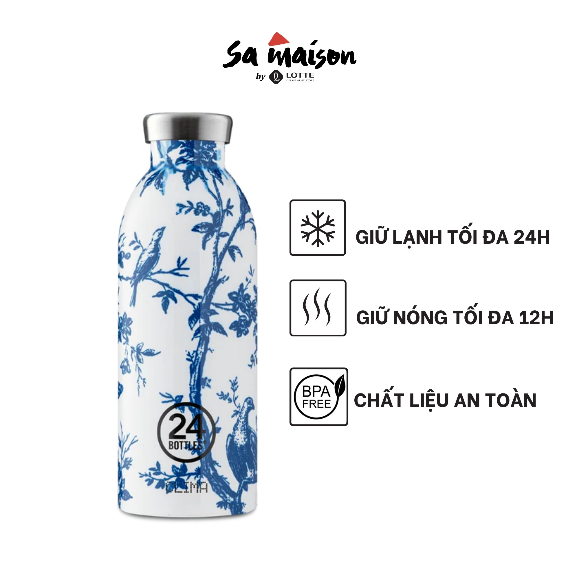 Bình giữ nhiệt chân không 24 Bottles Clima Silkroad 500ml