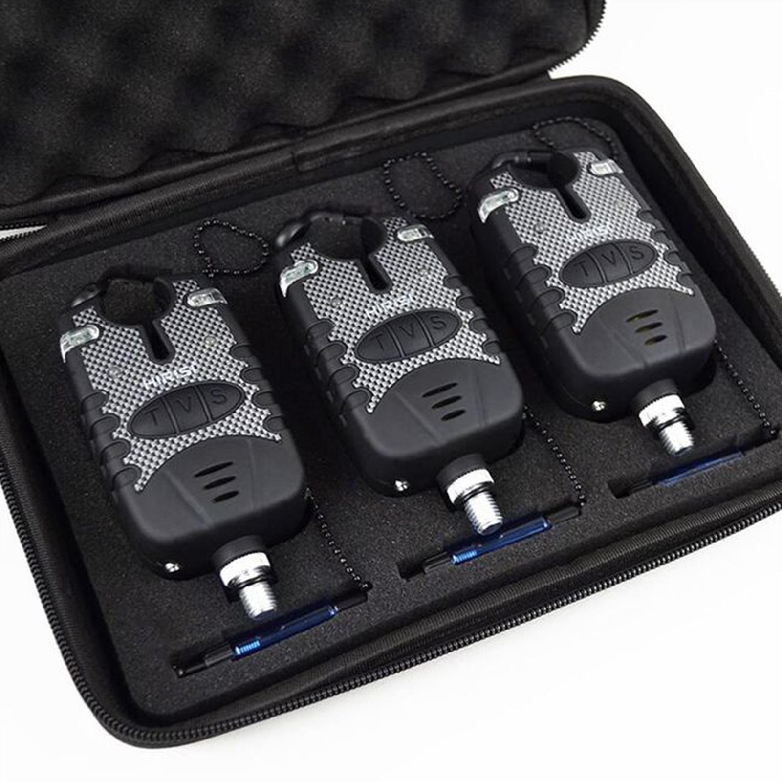 Fishing Bite Alarm Set Waterproof Blue LED Fishing Rod Fishing Tackle Tools