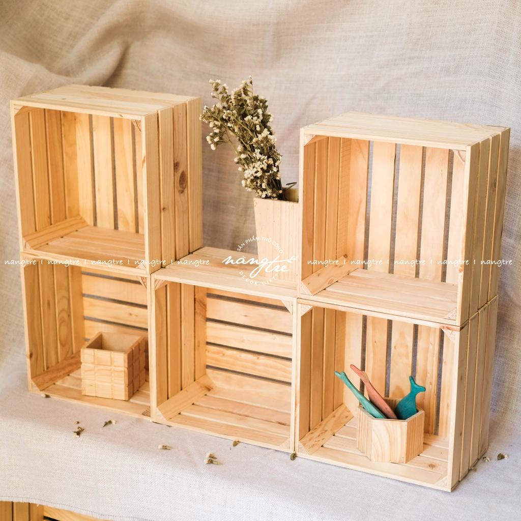 Thùng gỗ pallet vuông/Wooden pallet