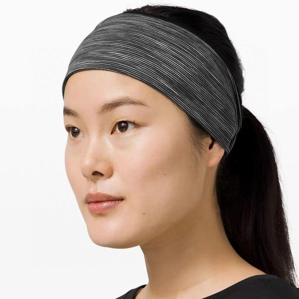 2020 Mới Lulu Fringe Fighter Headband Độ đàn hồi Phụ nữ thể thao tập thể dục Yoga Dải có dây tóc hai mặt với Lulu Box Color: Chocolate