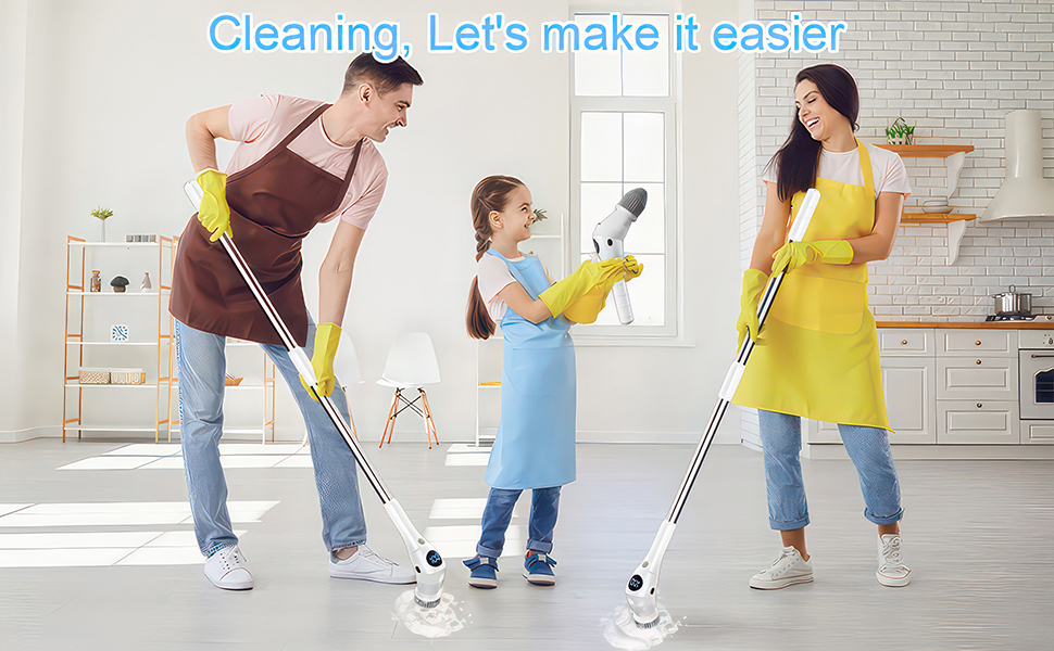 Cây Chà Sàn Nhà Tắm Toilet Bằng Điện Không Dây Thông Minh, Chổi Cọ Nhà Vệ Sinh Bồn Cầu Toilet Không Dây Đa Năng, Bộ Chổi Điện Cọ Rửa Chà Sàn Nhà Vệ Sinh Thông Minh 8 Đầu Thay Thế Tiện Lợi - Hàng chính hãng
