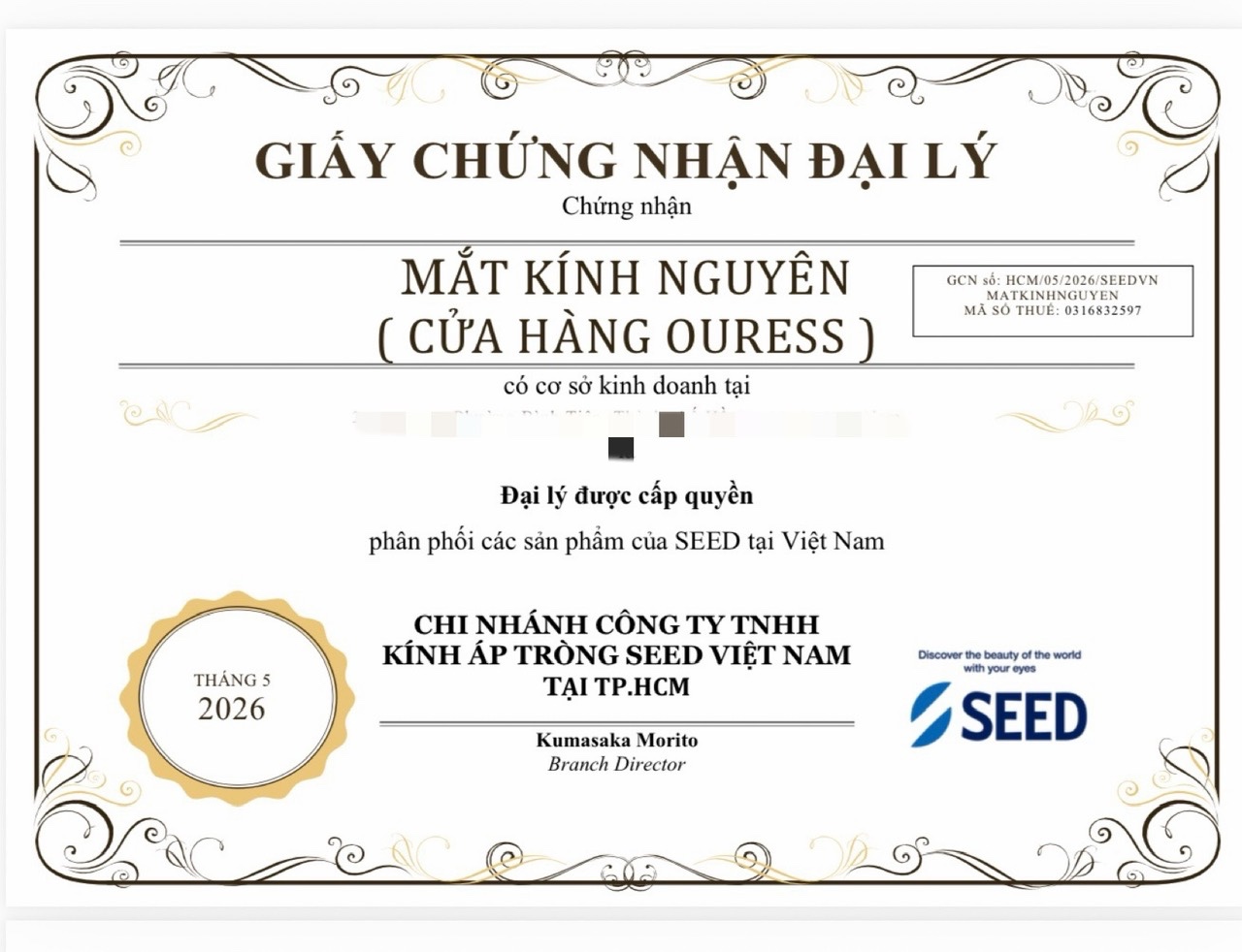 Kính áp tròng mềm SEED 1 tháng