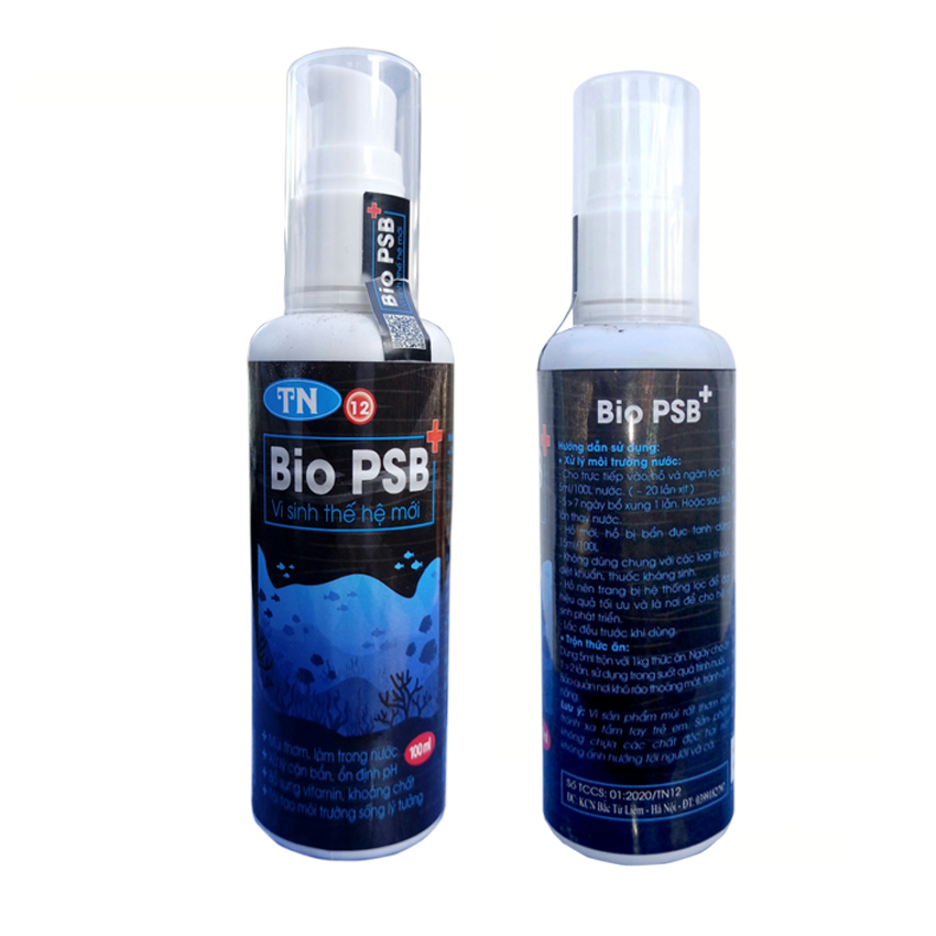 Men Vi Sinh Bio PSB 100ml làm trong nước, bổ sung Vitamin, ổn định PH cho bể cá, hồ cá cảnh