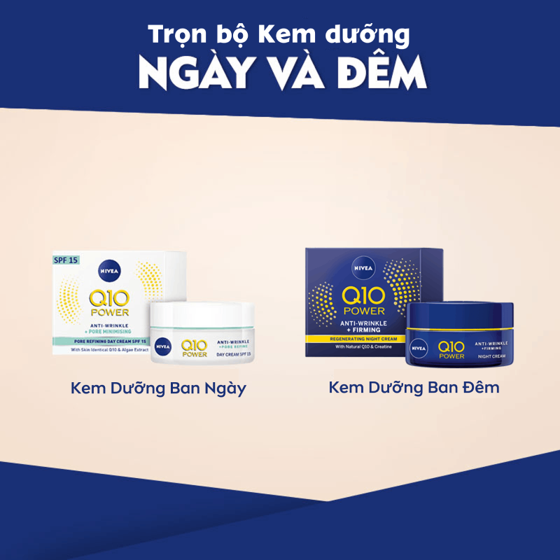 Kem Chống Nhăn Lão Hóa Da Ban Đêm Nivea Q10 Plus - 50ml - 81289