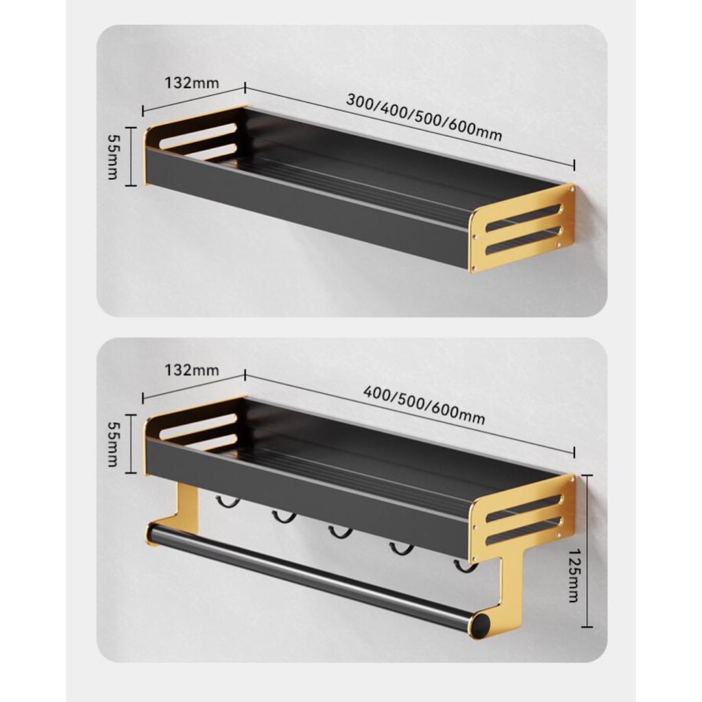 Kệ gia vị dán tường nhà bếp, để đồ phòng tắm kèm giá treo khăn phong cách hiện đạị để sữa rửa mặt, móc treo đồ dùng vệ s
