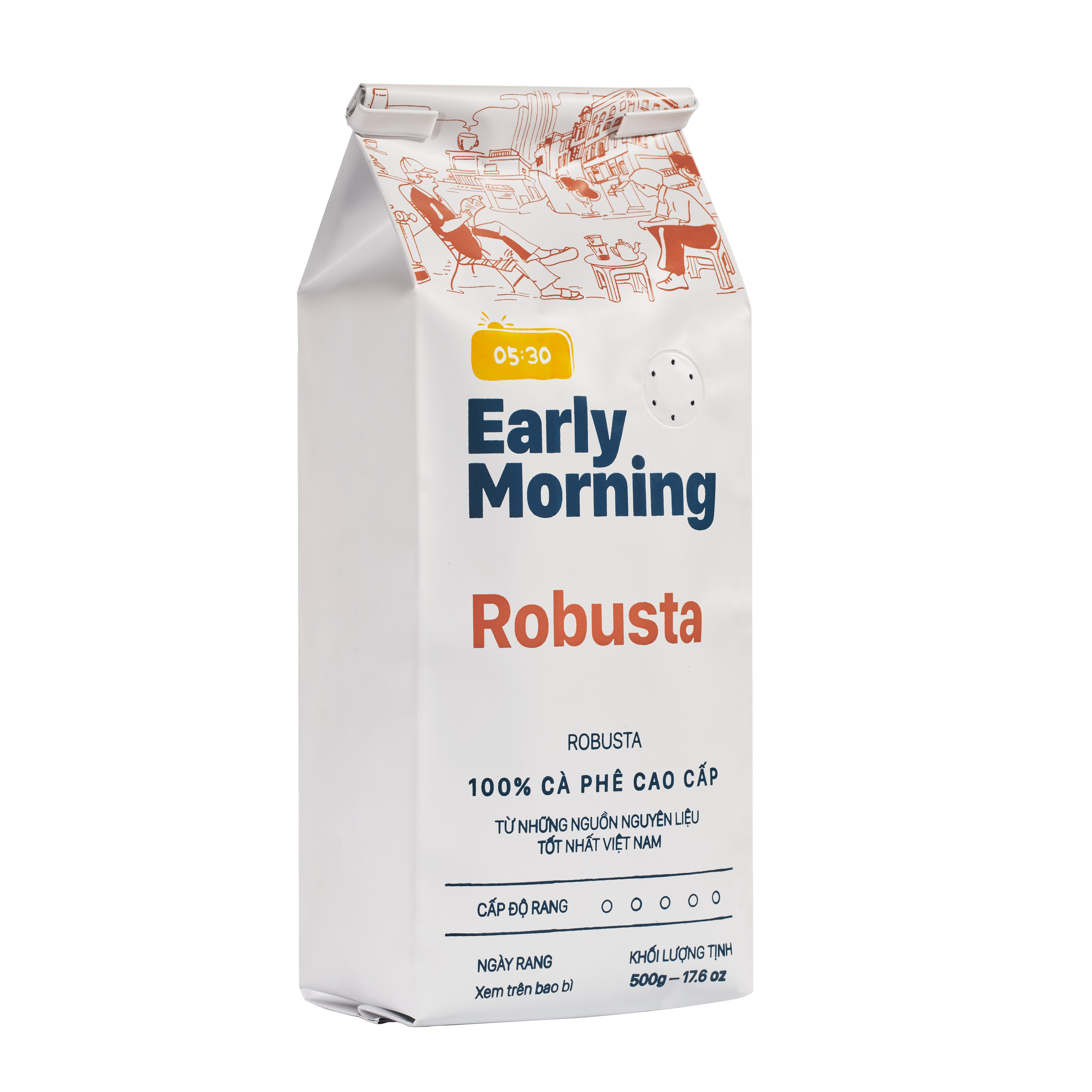 Cà Phê Nguyên Hạt Cao Cấp Early Morning - Robusta (500G)