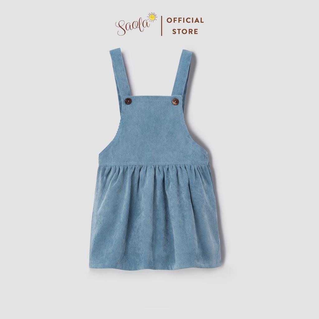 Chân Váy Yếm Bé Gái Phong Cách Hàn Quốc Dễ Thương Chất Liệu Vải Nhung Cao Cấp - JAXINE PINAFORE - SCD002 - SAOLA CLOTHING