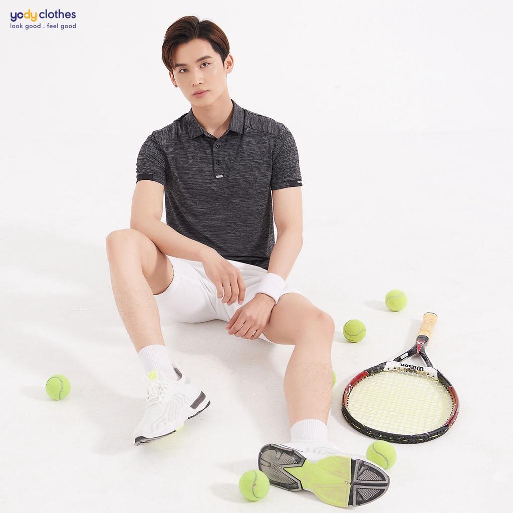 Áo polo thể thao nam YODY in phản quang thoáng mát thấm hút mồ hôi không nhăn SAM5009