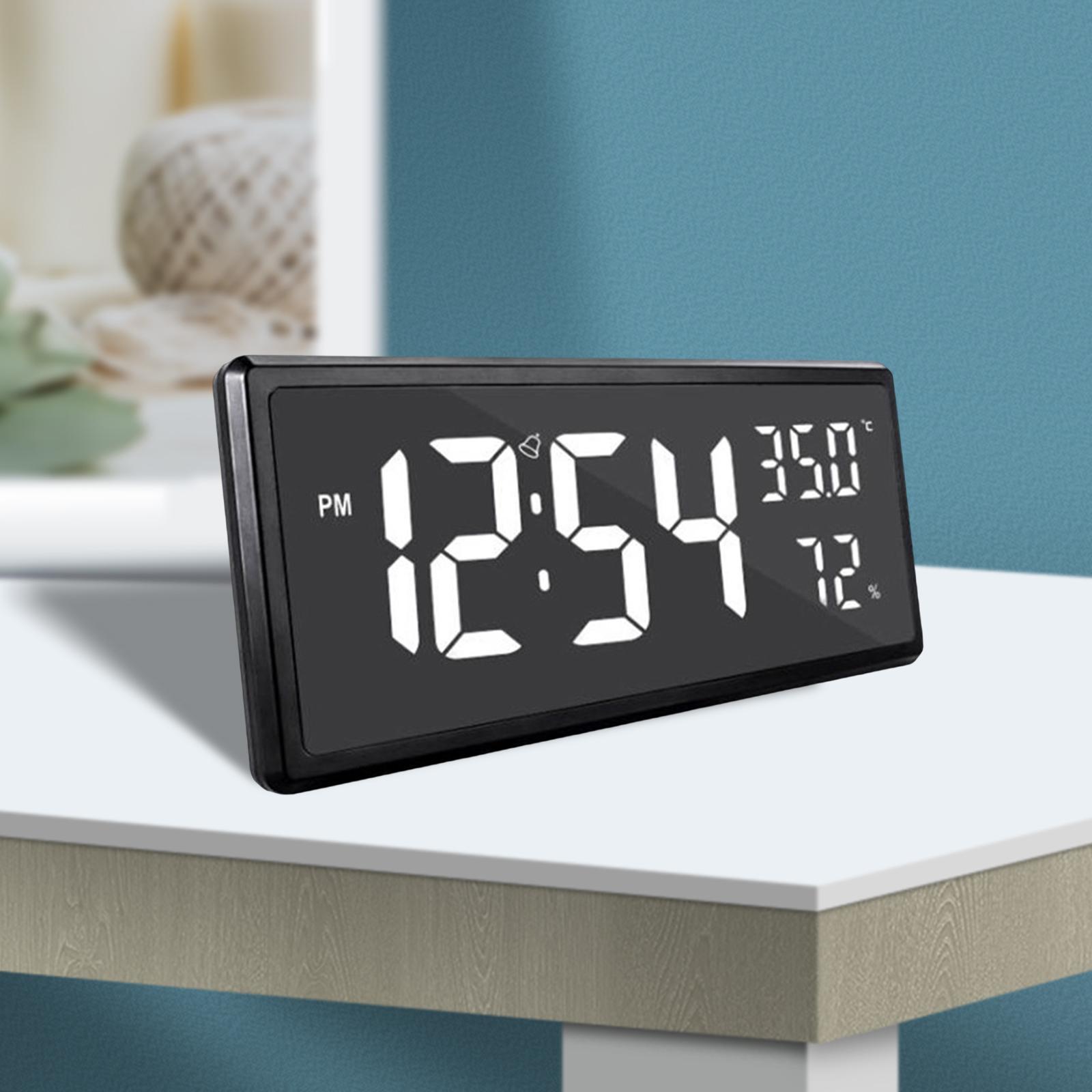 Large Digital Wall Clock Clock USB LED Display for Bedroom Office Home