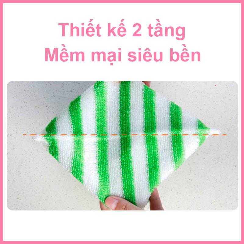 Khăn lau sợi tre MyJae Đài Loan 23cmx18cm lau bếp lau tay đa năng siêu bền đánh bay đầu bẩn