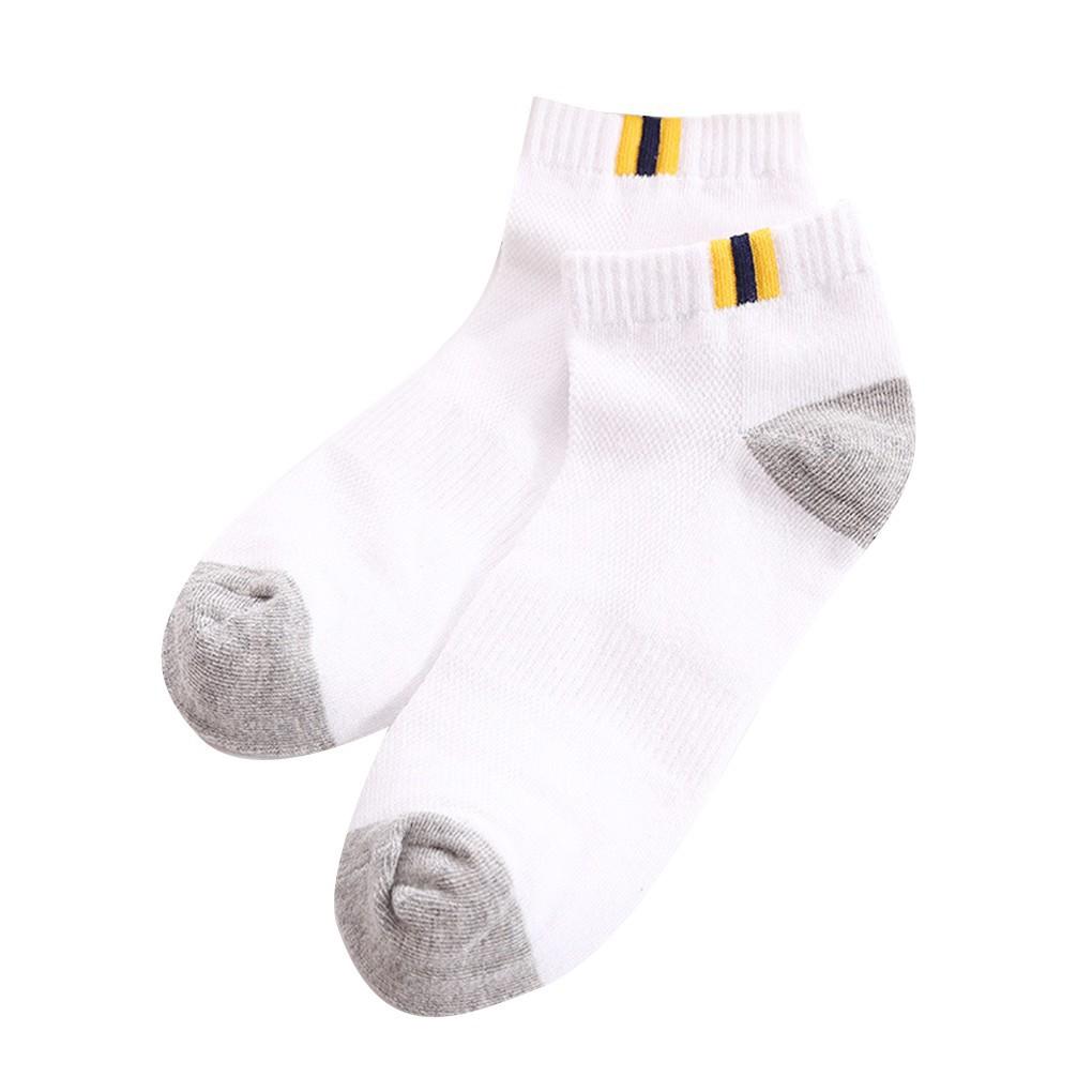 Vớ cotton nam cổ viền sọc thể thao